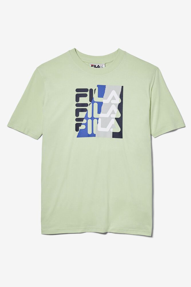 Fila T-Shirt Herre Grøn Eston Graphic QIU-964153